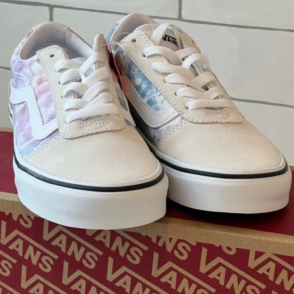 NWT! Vans Ward Pastel Heart Tie Dye Low Top Shoes Womens size 6 Brand new 🦄💜 - Picture 7 of 11